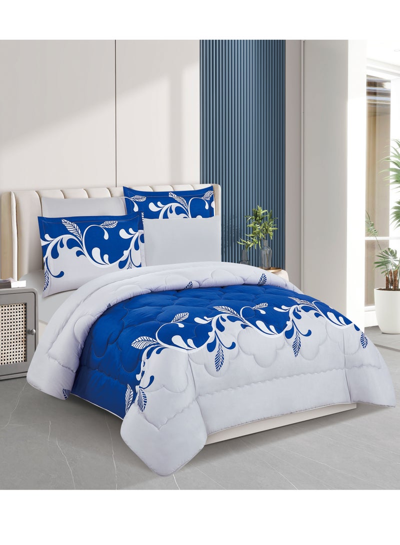 Stargold Super Soft Printed Comforter, 6pcs Set, Microfiber High-Quality Fabric, Stylish and Premium Design, Durable, Ideal For Home Bedroom 240X220CM  - Image 1