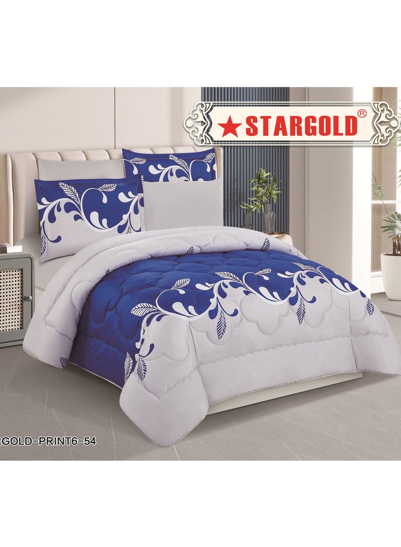 Stargold Super Soft Printed Comforter, 6pcs Set, Microfiber High-Quality Fabric, Stylish and Premium Design, Durable, Ideal For Home Bedroom 240X220CM  - Image 2