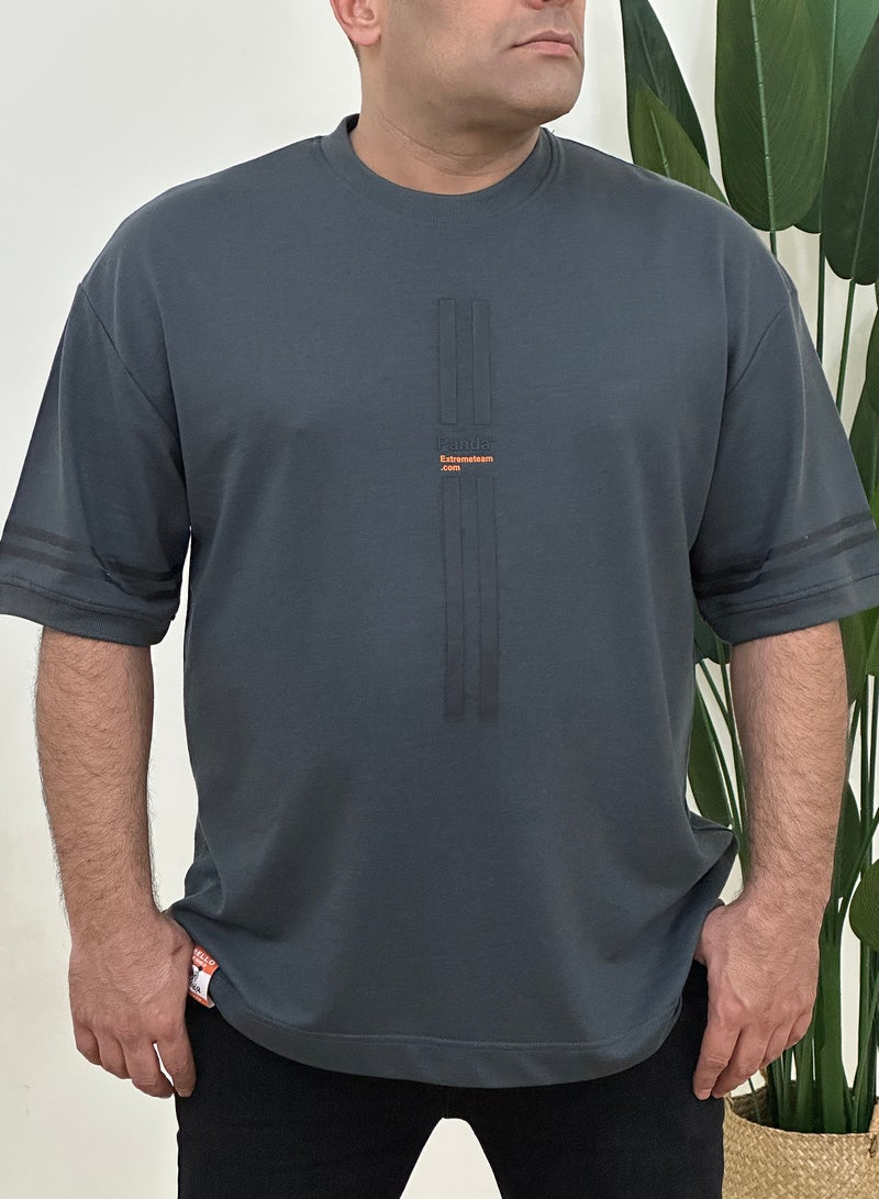 panda extreme team cotton drop shoulder t shirt over size big size  - Image 1