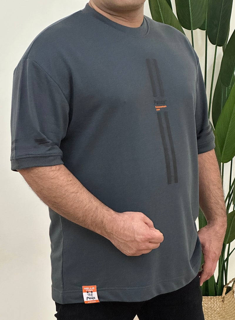 panda extreme team cotton drop shoulder t shirt over size big size  - Image 2