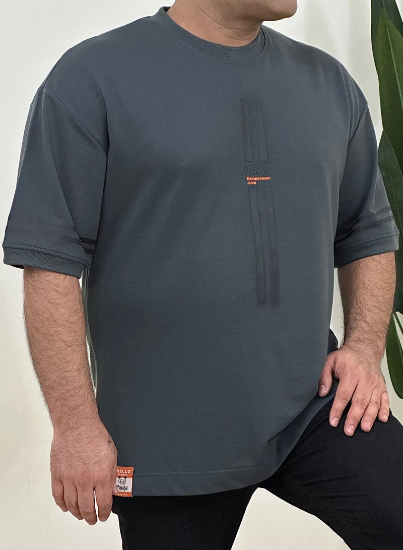 panda extreme team cotton drop shoulder t shirt over size big size  - Image 4
