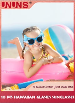 UNUNS Party Sunglasse,10 Pairs Fun Hawaiian Glasses,Luau Party Sunglasses,Novelty Sunglasses Summer Party Glasses,Girl Boy Funny Beach Sunglasses,Tropical Themed Party Kids Eyewear  - Image 4
