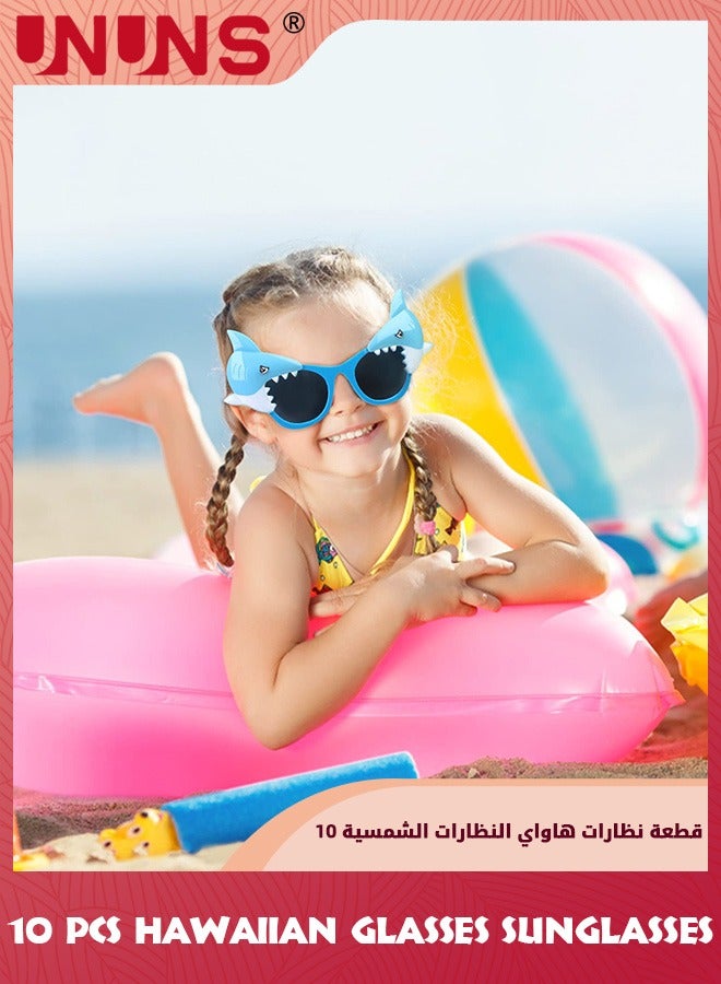 UNUNS Party Sunglasse,10 Pairs Fun Hawaiian Glasses,Luau Party Sunglasses,Novelty Sunglasses Summer Party Glasses,Girl Boy Funny Beach Sunglasses,Tropical Themed Party Kids Eyewear - Image 4