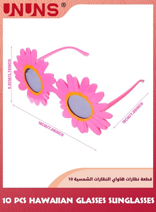 UNUNS Party Sunglasse,10 Pairs Fun Hawaiian Glasses,Luau Party Sunglasses,Novelty Sunglasses Summer Party Glasses,Girl Boy Funny Beach Sunglasses,Tropical Themed Party Kids Eyewear - Image 2