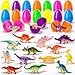 MGparty 24 Pack Prefilled Easter Eggs with Dinosaur Toys Easter Egg Fillers Bulk for KidsEaster Basket Stuffers Classroom Exchange Gifts Party Favors Easter Egg Hunt Prizes - Image 4