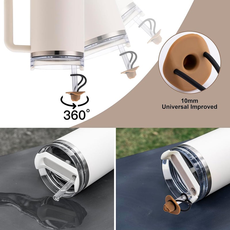 NancyL Straw Cover Cap for Stanley Cup 30 40 oz, Silicone Straw Toppers Cowboy Hat, Tumbler Cup Accessories for 10mm 0.4in Straws Cute Gifts Ornaments for Women - Image 5