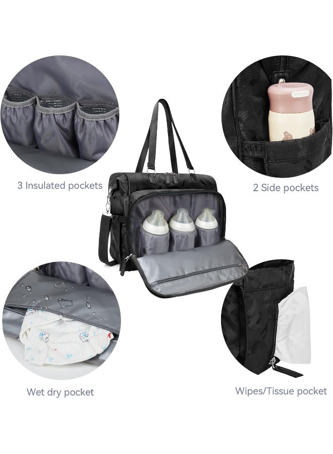 Pripher Diaper Bag Tote, Mommy Bag for Hospital, Diaper Bag Backpack, Large Capacity Hospital Bags for Labor and Delivery - Image 4