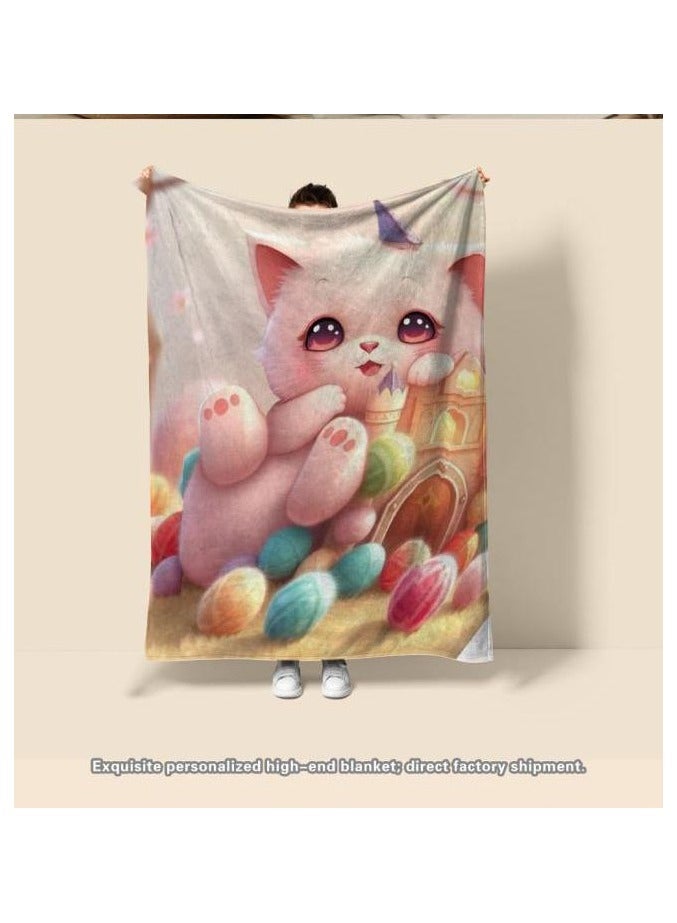 عام بطانية رقيقة من الفانيلا الكرتونية للأطفال والرضع (دافئة ومريحة، ومناسبة للنوم والألعاب) 70 سم * 100 سم - 906 - Image 4