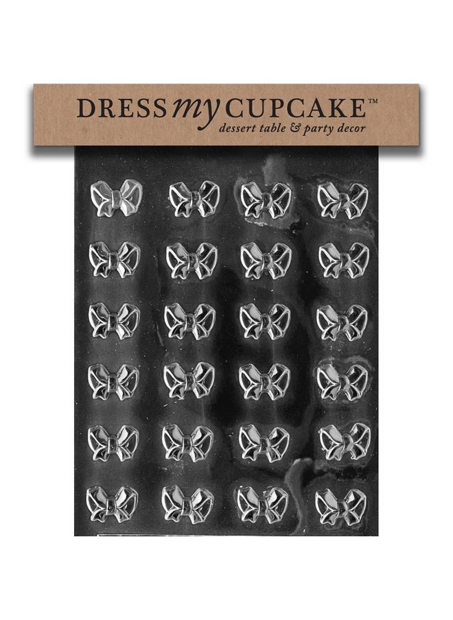 Dress My Cupcake Dress My Cupcake Bite Size - Small Bows Chocolate Mold - M082 - Includes Melting & Chocolate Molding Instructions 