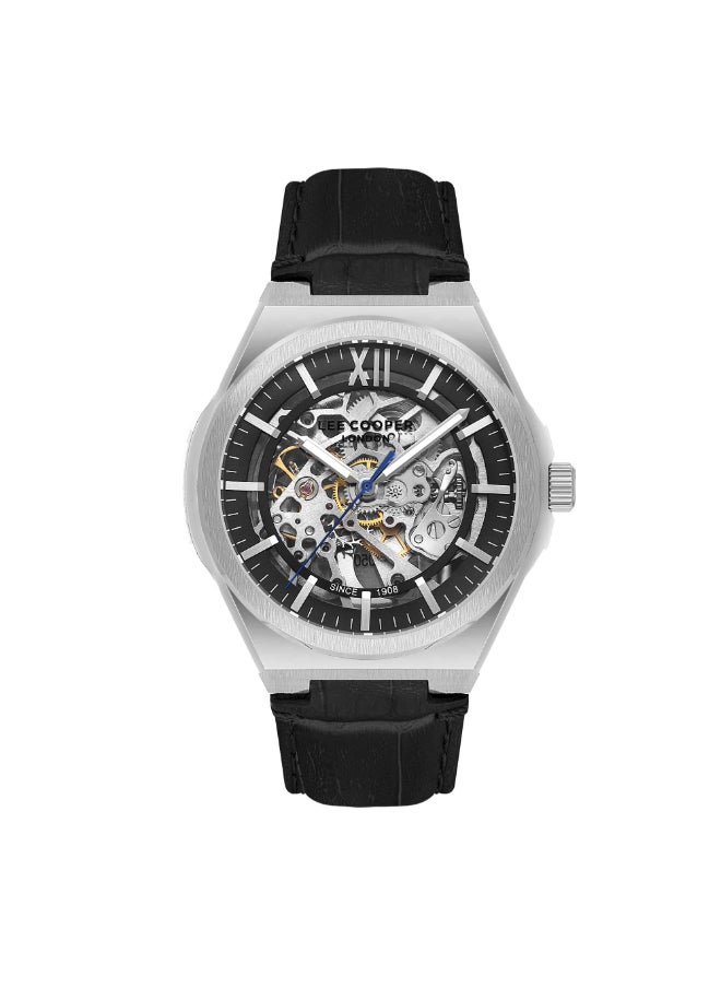 Lee Cooper Lee Cooper Men's Watch, Automatic  Display and Leather Strap - LC08050.351, Black  - Image 1