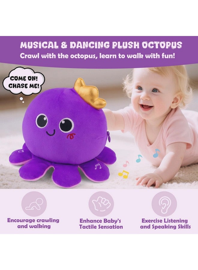nicknack Octopus Baby Crawling Musical Interactive Toys with 97 Melodies, Talking Repeat Function Language Learning for Newborn Infant, Safe Plush Sensory Learning Montessori Toy for Toddlers Gift 0+ Months - Image 2