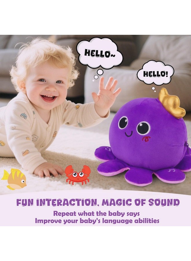 nicknack Octopus Baby Crawling Musical Interactive Toys with 97 Melodies, Talking Repeat Function Language Learning for Newborn Infant, Safe Plush Sensory Learning Montessori Toy for Toddlers Gift 0+ Months - Image 5