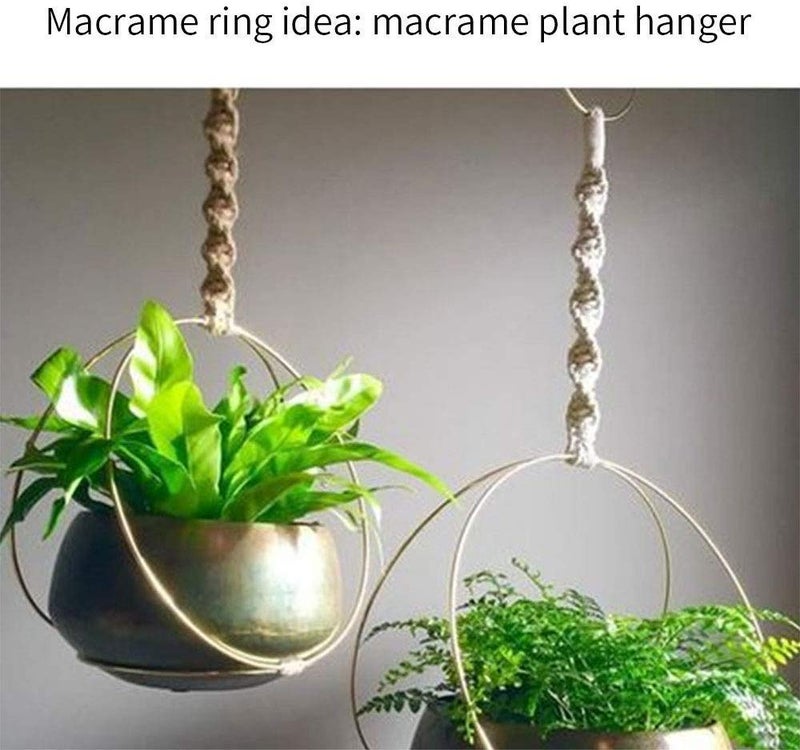 SUNTQ Macrame Hoops Ring for Dream Catcher Metal Crafts Round Brass Plated (Gold,Pack of 8) (10inch, Gold) - Image 4