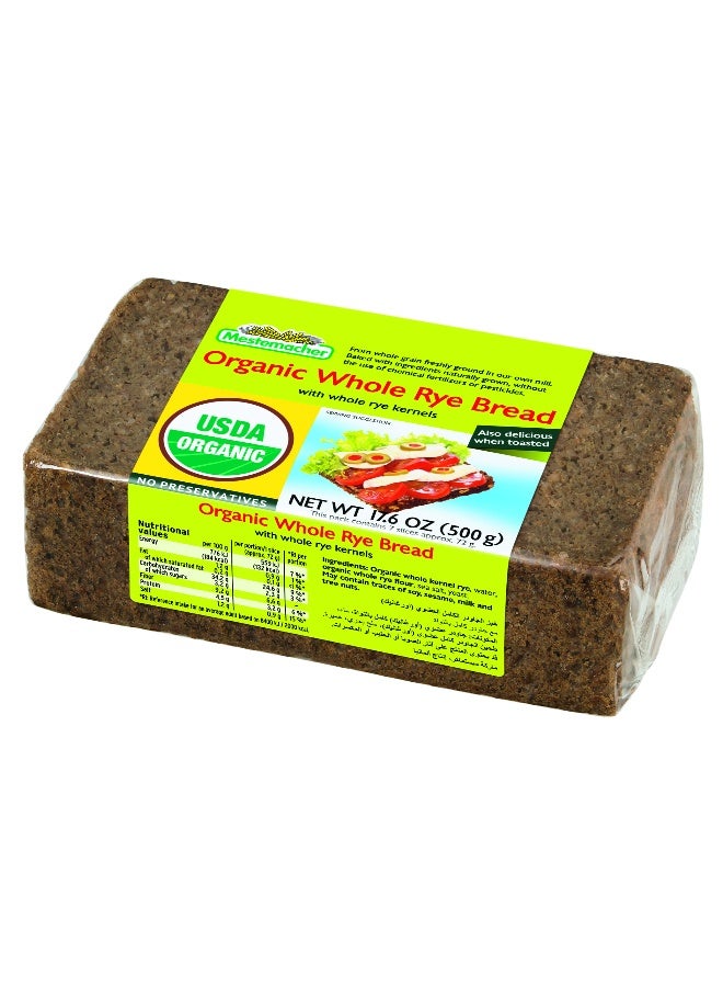 Mestemacher Organic Whole Rye Bread 500g - Image 1