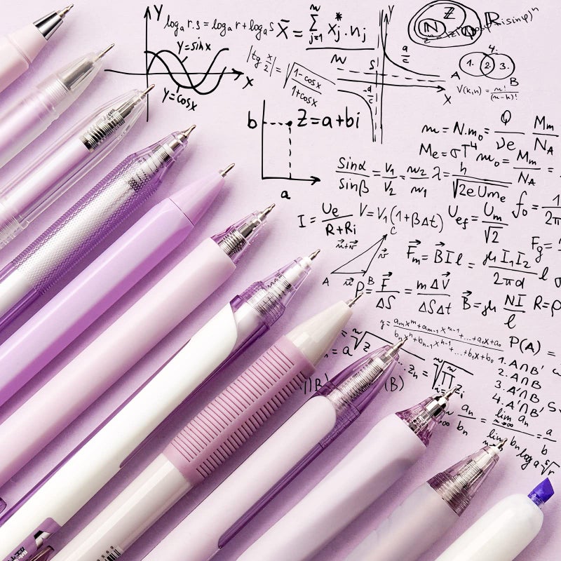 Four Candies Lavender Series Gel Pens, Black & Purple Ink Writing Pens with 0.5 mm Smooth Fine Point, School Office Stationery Supplies Desk Accessories Stocking Stuffers Gifts for Women, Set of 12 - Image 3