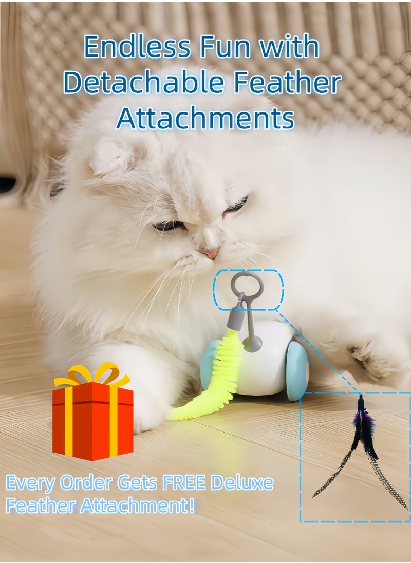 Blue Smart Interactive Cat Toy Car - Smart 360° Rotating Electric Pet Toy with Free Luxe Feather Attachments | Dual Modes (Remote/Automatic), USB Rechargeable, Durable Bite-Resistant Design for Indoor Cats & Kids Long-Lasting Playtime - pzsku/Z20EB6B5BF2083D2E5D15Z/45/_/1739621582/9d6ac7de-f4a0-4f35-8a7c-ee23addca35b