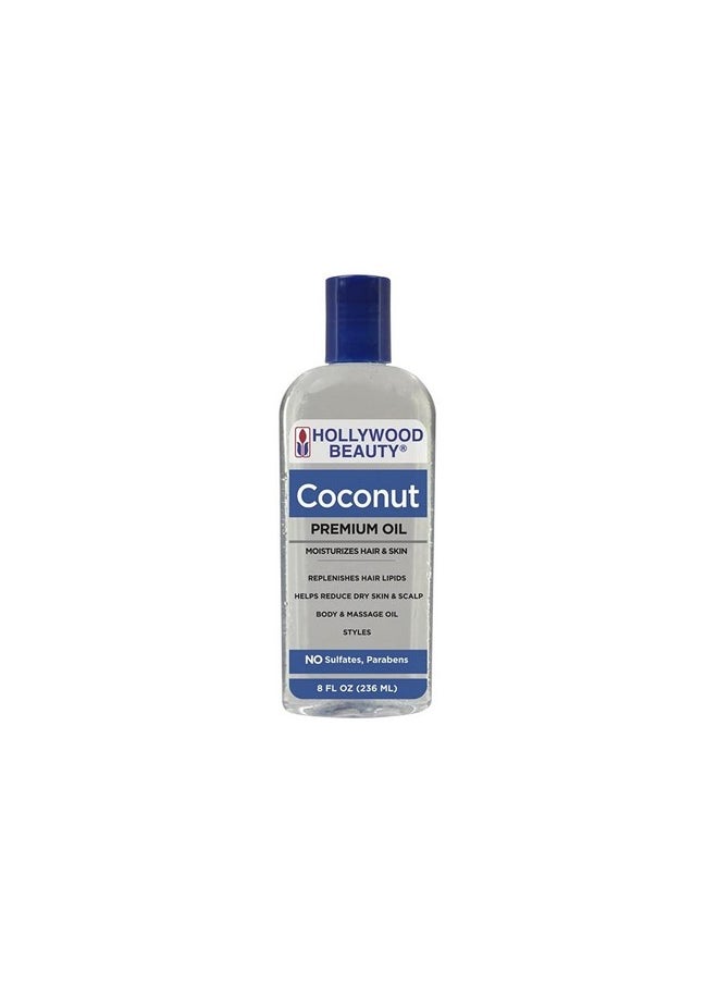 Hollywood Beauty Hollywood Beauty Coconut Oil Moisturizes Hair & Skin 8 Oz  - Image 1