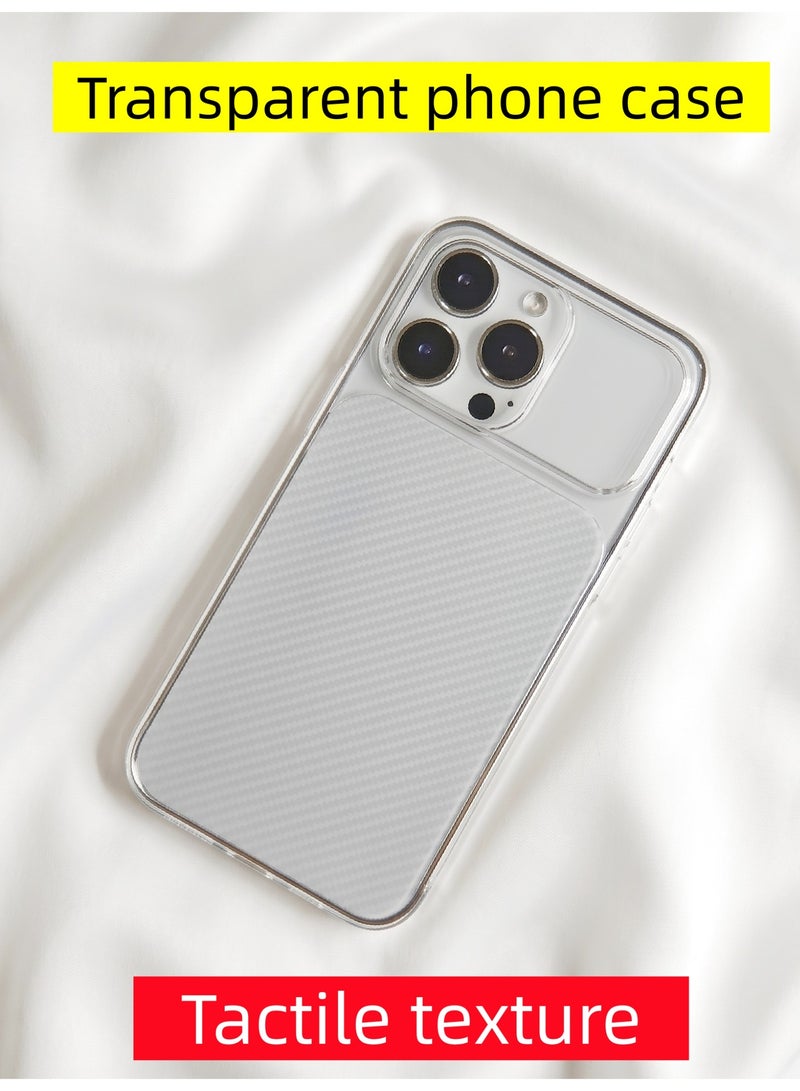 Transparent iPhone 13 Pro Max Case with Tactile Textured Grip - Image 1