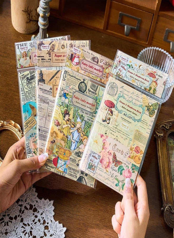 DHAVAL Angel Memory Booklet: Pack of 4, 20 Sheets Self-Adhesive Vintage Washi & PVC Stickers, Elegant Angel Designs for Scrapbooking, Journaling, DIY Craft - Image 1