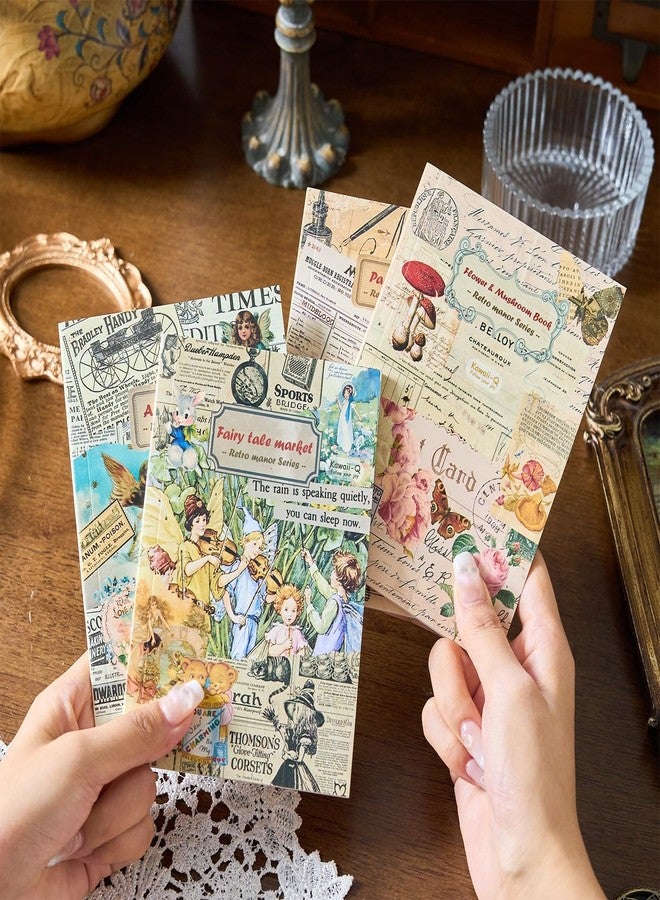 DHAVAL Angel Memory Booklet: Pack of 4, 20 Sheets Self-Adhesive Vintage Washi & PVC Stickers, Elegant Angel Designs for Scrapbooking, Journaling, DIY Craft - Image 5