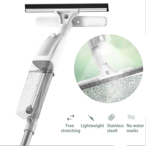 KEYOZA 3 in 1 Spray Window Squeegee with Extension Pole, Shower Squeeze for Glass Door and Tile with 3 Microfiber Cloth Window Cleaner Tool for Indoor/Outdoor High Window - Image 4