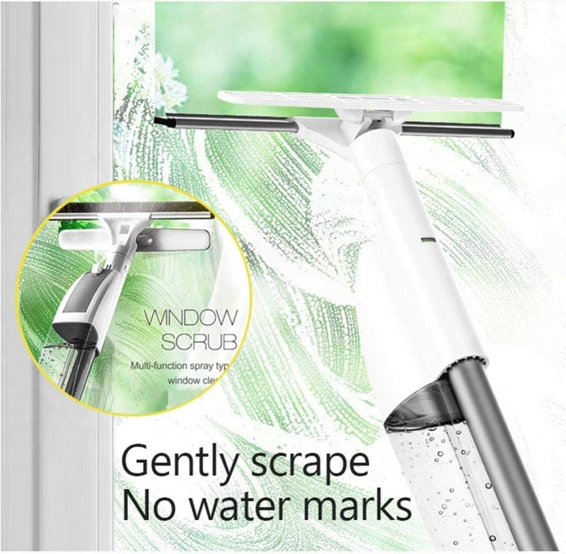 KEYOZA 3 in 1 Spray Window Squeegee with Extension Pole, Shower Squeeze for Glass Door and Tile with 3 Microfiber Cloth Window Cleaner Tool for Indoor/Outdoor High Window - Image 3