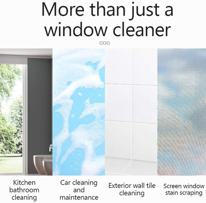 KEYOZA 3 in 1 Spray Window Squeegee with Extension Pole, Shower Squeeze for Glass Door and Tile with 3 Microfiber Cloth Window Cleaner Tool for Indoor/Outdoor High Window - Image 5