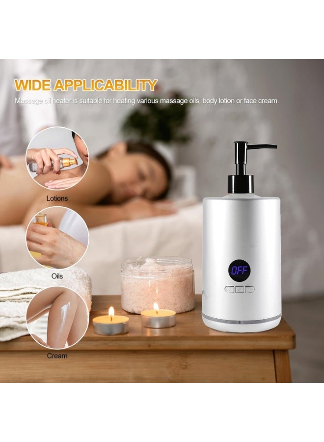 Oil Warmer for Massage, massage oil warmer for scented oil, Oil Warmer, Body Oils Heater for Spa, Salon and Barber Shops, with 2 Oil Bottle Dispensers, Constant Temperature - Image 5