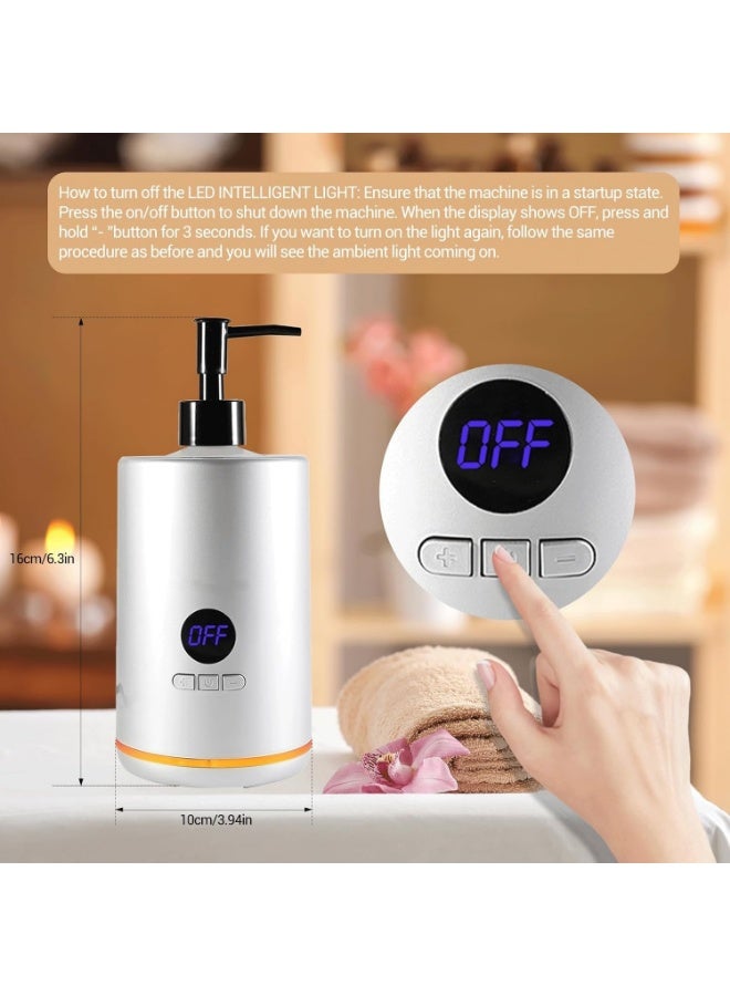 Oil Warmer for Massage, massage oil warmer for scented oil, Oil Warmer, Body Oils Heater for Spa, Salon and Barber Shops, with 2 Oil Bottle Dispensers, Constant Temperature - Image 2