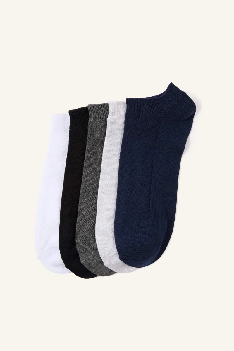 ديفاكتو Man 5 Piece Cotton Ankle Socks