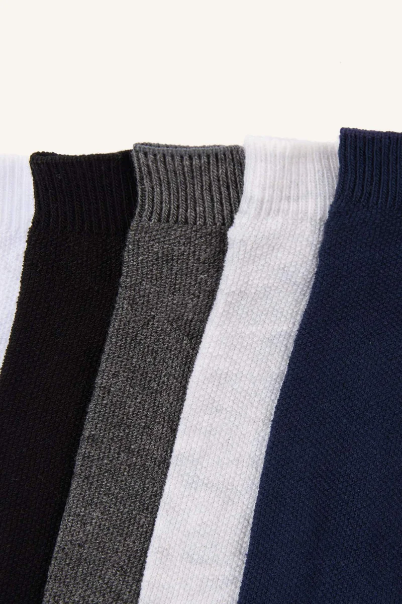 Defacto  Man 5 Piece Cotton Ankle Socks for Men | Best Price UAE
