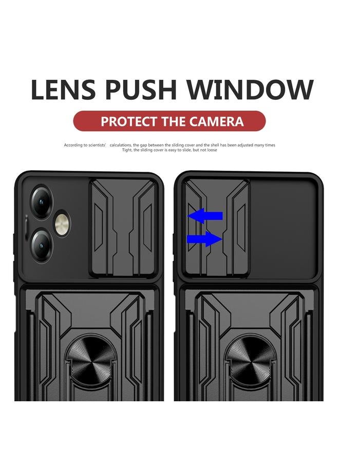 erorex Case For Motorola Moto G14 Sliding Camshield TPU+PC Phone Case with Card Slot - Image 3
