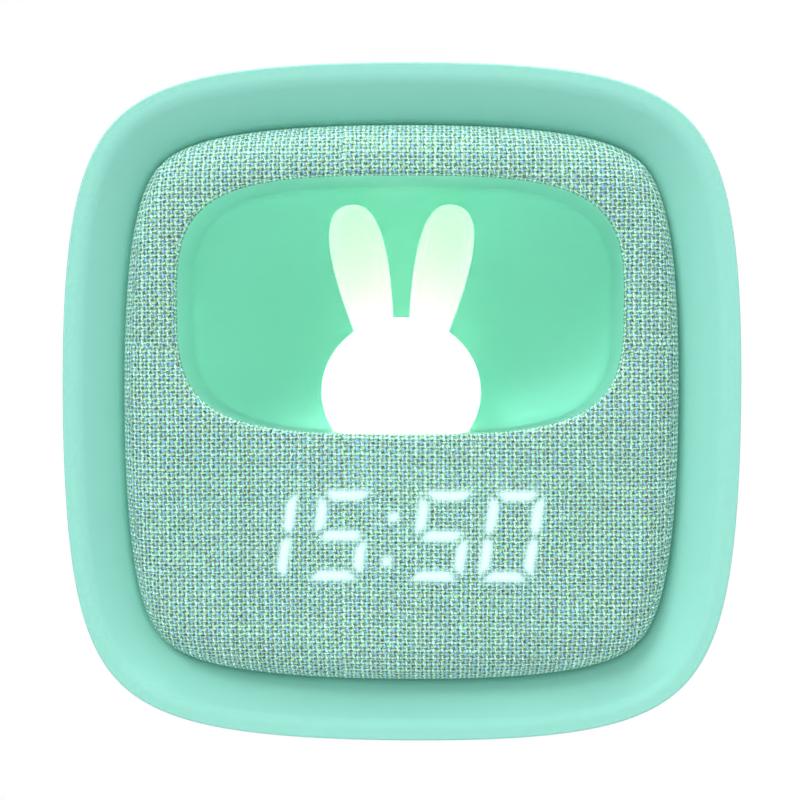 MOB Billy turquoise clock and night light with alarm function and modern design, suitable for bedrooms and children's rooms - Image 1