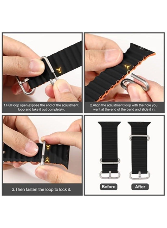 ELTRAZONE 4 Pack Sport New Silicone Band Compatible with Apple Watch Ultra Ocean 42/44/45/49mm Strap for iWatch Series Ultra 8 7 6 5 SE - Image 3