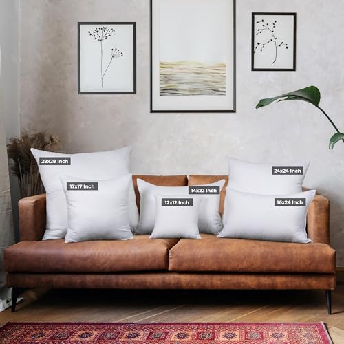 Utopia Bedding Throw Pillows (Set of 4, White), 12 x 12 Inches Pillows for Sofa, Bed and Couch Decorative Stuffer Pillow - Image 2