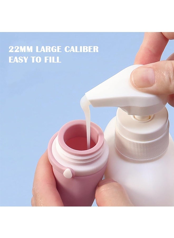 JCB CHIC 4 عبوات سفر محمولة لمستلزمات النظافة الشخصية، عبوات مستلزمات النظافة الشخصية المعتمدة للحمل على متن الطائرة بسعة 90 مل، أنابيب سيليكون قابلة للضغط ومقاومة للتسرب، إكسسوارات سفر قابلة لإعادة التعبئة لشامبو وسائل الاستحمام - Image 4