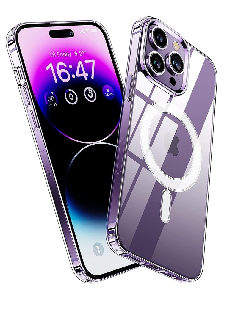 ten.tech - Ten tech Magnetic Clear Case Designed for iPhone 14 pro max – Compatible with MagSafe Charger, Support Magnetic Car Mount Wireless Charging, Soft Press Buttons Scratch Resistant – ten tech - Image 1