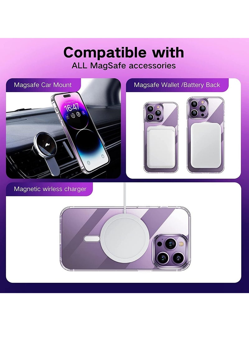 ten.tech - Ten tech Magnetic Clear Case Designed for iPhone 14 pro max – Compatible with MagSafe Charger, Support Magnetic Car Mount Wireless Charging, Soft Press Buttons Scratch Resistant – ten tech - Image 1