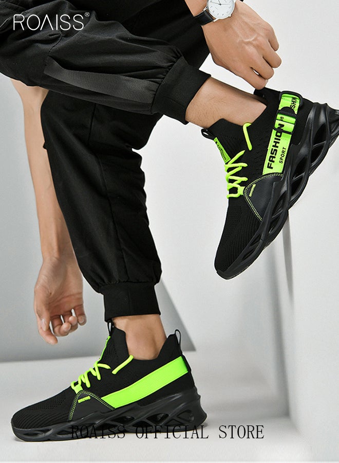 roaiss Men Running Sneakers Men鈥檚 Lightweight Breathable Jogging Fashionable Sneakers Walking Shoes for Men Gym Shoes for Men Mesh Multi-color Sneaker for Men Colorblock Sneakers  - Image 1