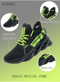 roaiss Men Running Sneakers Men鈥檚 Lightweight Breathable Jogging Fashionable Sneakers Walking Shoes for Men Gym Shoes for Men Mesh Multi-color Sneaker for Men Colorblock Sneakers  - Image 5