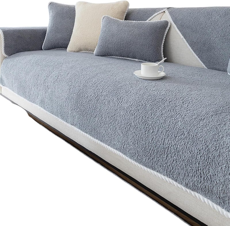 Short Plush Sofa Cover for Winter Warmth Living Room Enhancement Pet Sofa Pad - Image 1