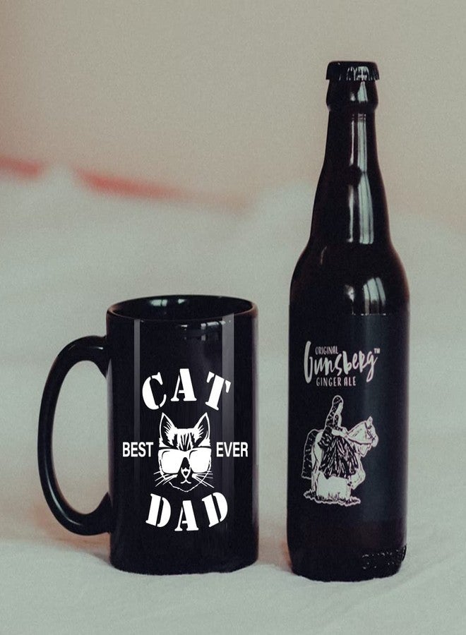 FALJIOK Best Cat Dad Ever Novelty Cat Coffee Mug Gifts for Dad Father Grandpa, Cat Dad Mug, Best Cat Dad Coffee Mug, Cat Dad Mug Gifts for Cat Lover, Cat Mug Gifts for Christmas - Image 2