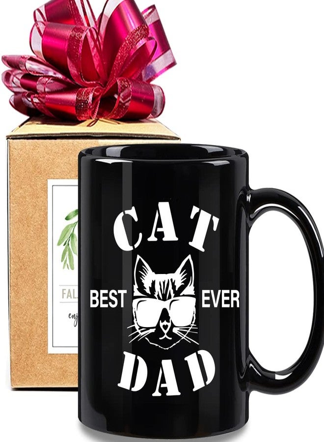 FALJIOK Best Cat Dad Ever Novelty Cat Coffee Mug Gifts for Dad Father Grandpa, Cat Dad Mug, Best Cat Dad Coffee Mug, Cat Dad Mug Gifts for Cat Lover, Cat Mug Gifts for Christmas - Image 1