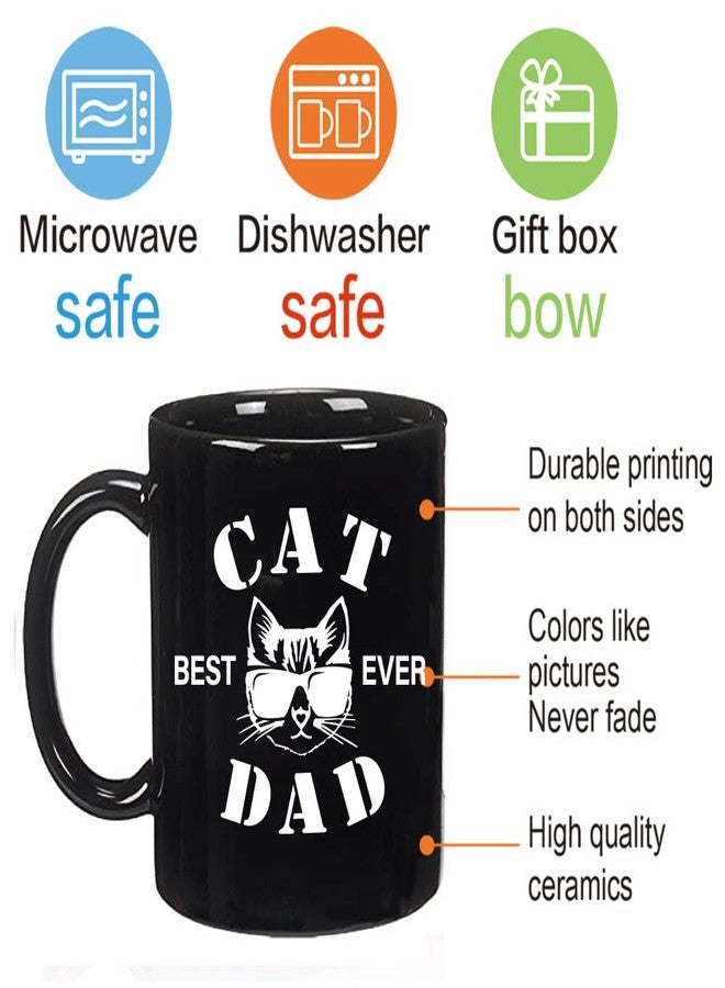 FALJIOK Best Cat Dad Ever Novelty Cat Coffee Mug Gifts for Dad Father Grandpa, Cat Dad Mug, Best Cat Dad Coffee Mug, Cat Dad Mug Gifts for Cat Lover, Cat Mug Gifts for Christmas - Image 5