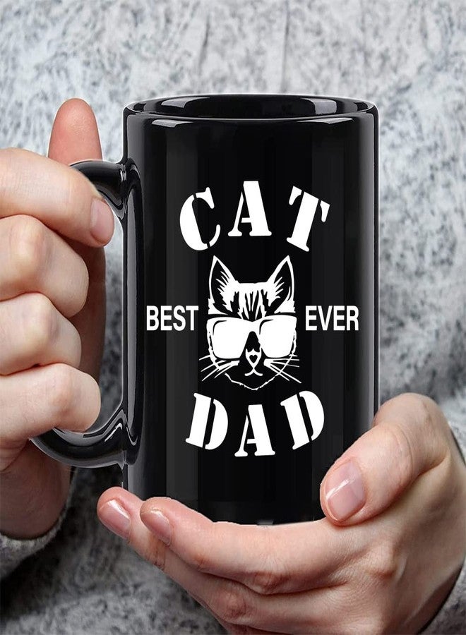 FALJIOK Best Cat Dad Ever Novelty Cat Coffee Mug Gifts for Dad Father Grandpa, Cat Dad Mug, Best Cat Dad Coffee Mug, Cat Dad Mug Gifts for Cat Lover, Cat Mug Gifts for Christmas - Image 3
