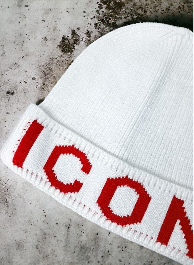 إيكون الأناقة المثلجة: قبعة الصوف الشتوية غير المنسوجة للجنسين - راحة فاخرة باللون الأبيض الأنيق | رفيقك الأساسي في فصل الشتاء - Image 2