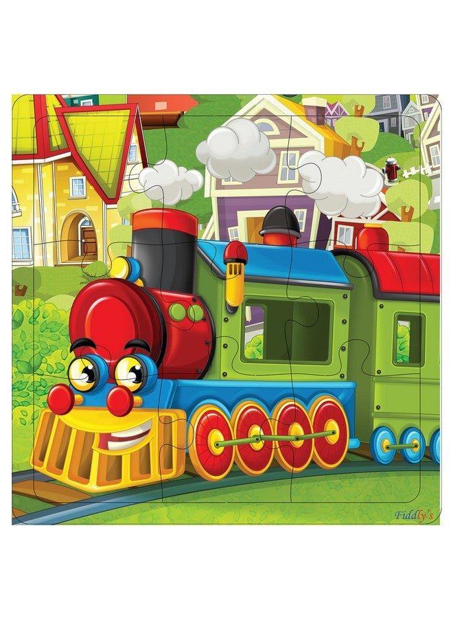 Fiddlys Wood Jigsaw Puzzles for Kids & Children -9 Pieces Age 3+ (Vehicles (Pack of 6)) - Image 4