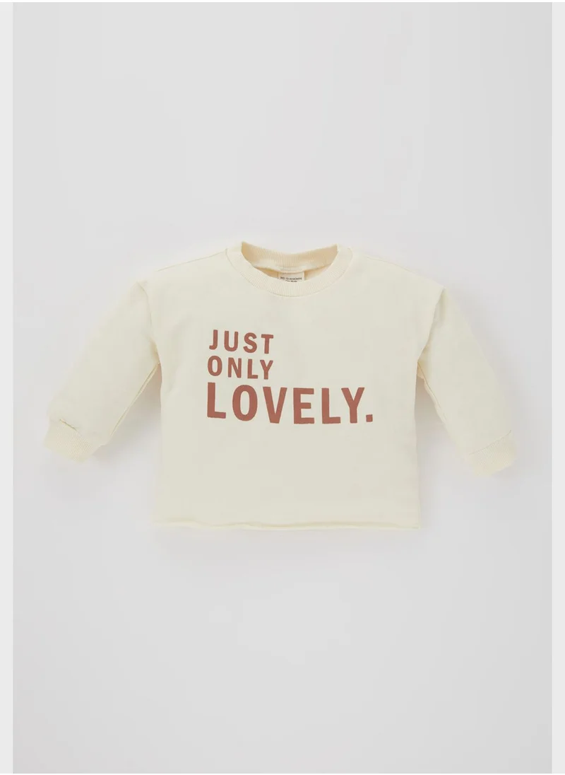 DeFacto Kids Text Print Sweatshirt