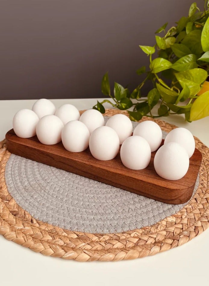 حامل بيض من الخشب الطبيعى (12eggs) - Image 3