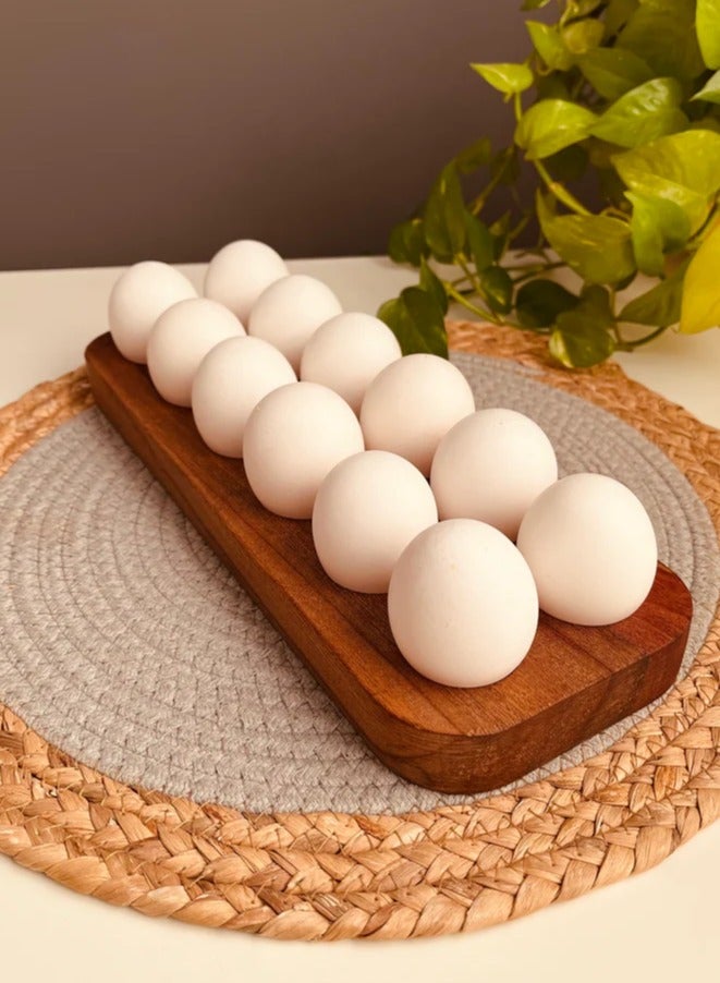 حامل بيض من الخشب الطبيعى (12eggs) - Image 2